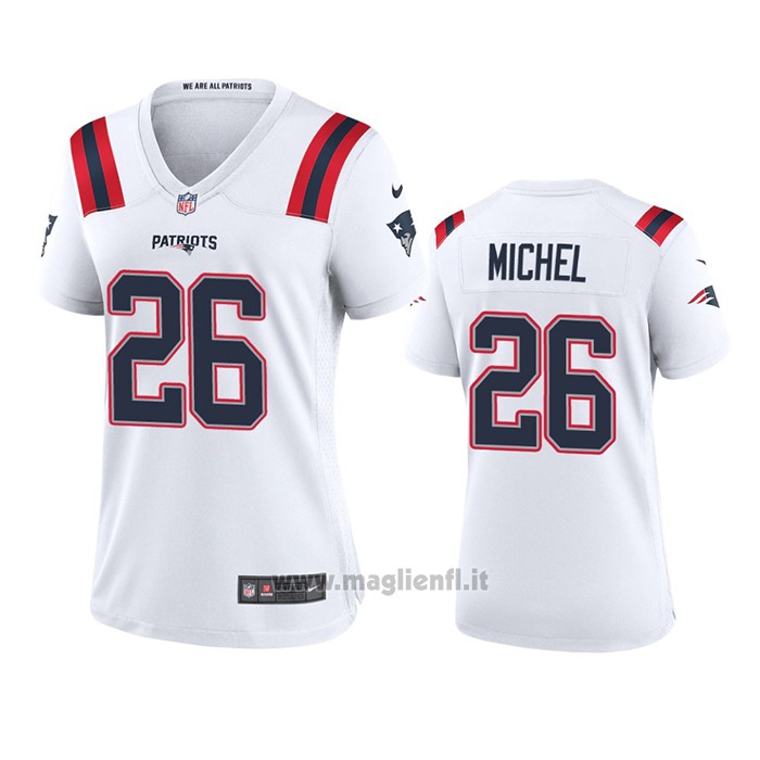 Maglia NFL Game Donna New England Patriots Sony Michel 2020 Bianco